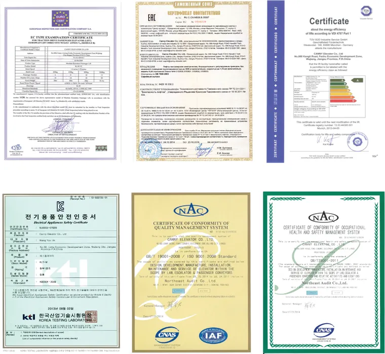 Các chứng nhận CE, EAC, TÜV, KC và chứng nhận hệ thống quản lý của Canny
