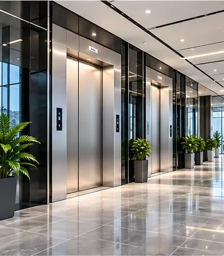 Thang tải khách Canny tại sảnh tòa nhà văn phòng